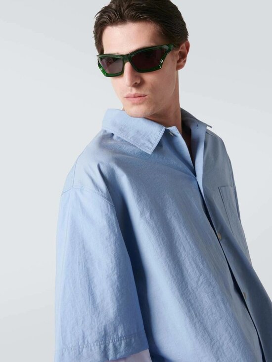 Loewe x PAULA\'S IBIZA Men Sunglasses – Transparent Dark Green/Smoke LW40143U 98A main image 8